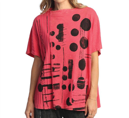 Jess & Jane - Veronica Mineral Washed Mock Neck Cotton Top