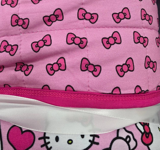 Charlies Project - Girls Hello Cutie Bow Double Quilted Large Bamboo Blanket