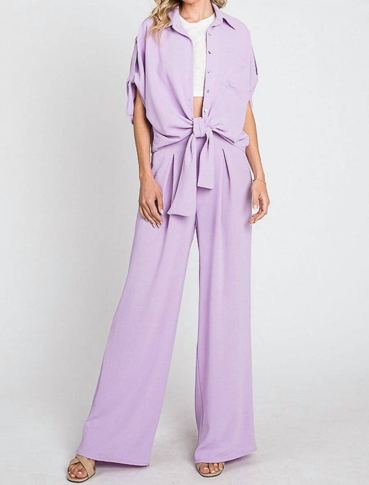 Geegee - Pullover Wide-leg Pants