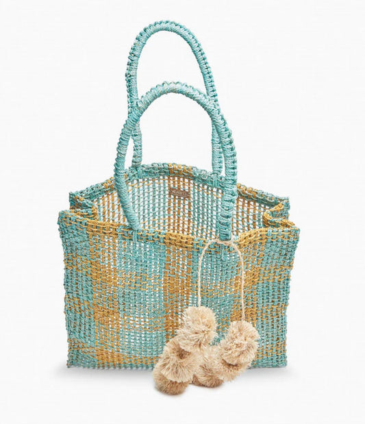Kayu - Olive Straw Tote Bag