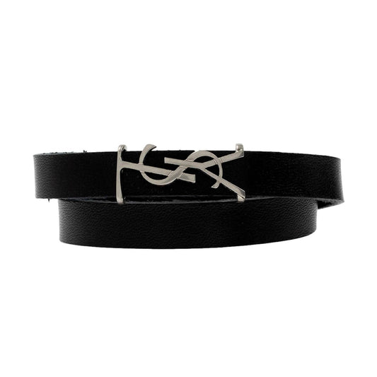 Saint Laurent - Women's Monogram Leather Bracelet