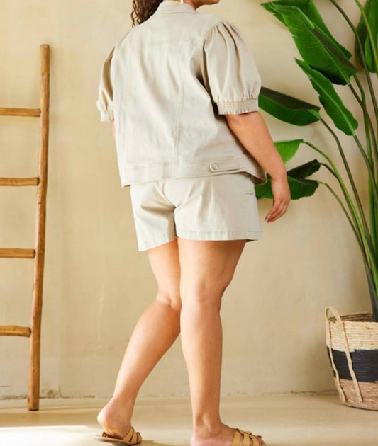 Skies Are Blue - Keep Momentum Short Sleeve Denim Jacket