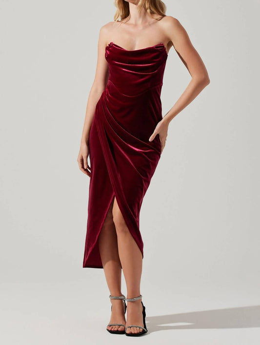 Astr - Meghan Draped Midi Dress