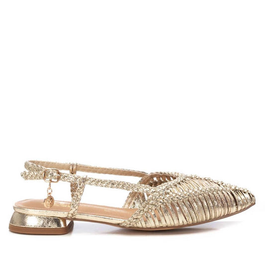 Xti - Women's Metallic Braided Slingback Flats
