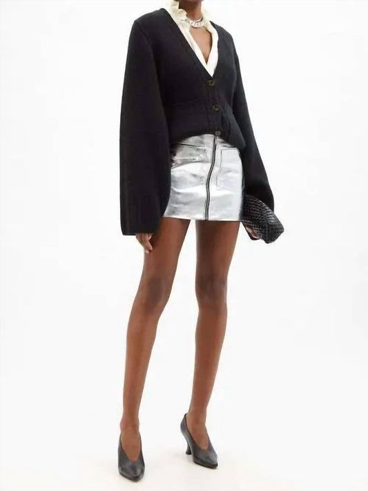 Saint Laurent - Leather Zip Mini Skirt