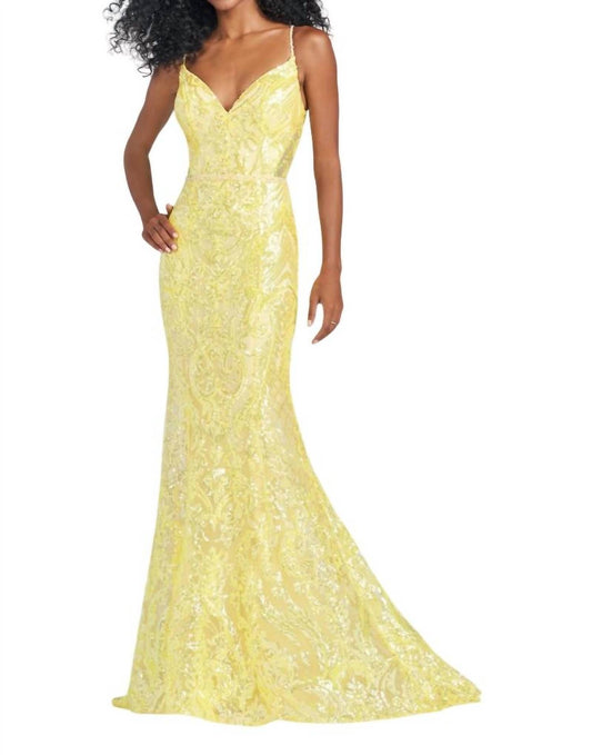 Ellie Wilde - Embroidered Sequin Lace Dress