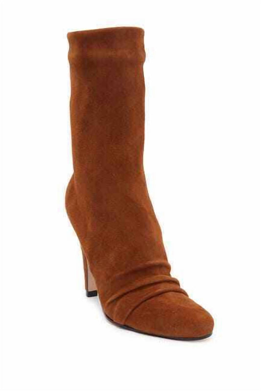 Schutz - Women Suede Leather Mid Calf Pull On Boots