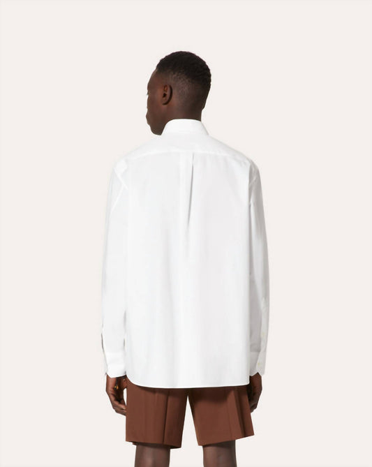 Valentino - Embroidered Cotton Shirt Jacket