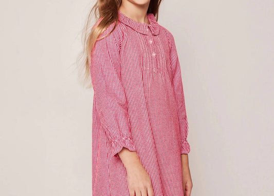 Petite Plume - Girls' Gingham Nightgown