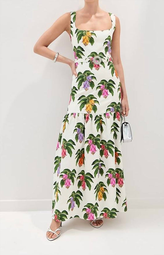 Borgo De Nor - White Printed Dani Maxi Dress