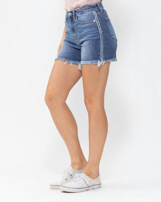 Judy Blue - Side Seam Fray Detail Cut Off Shorts