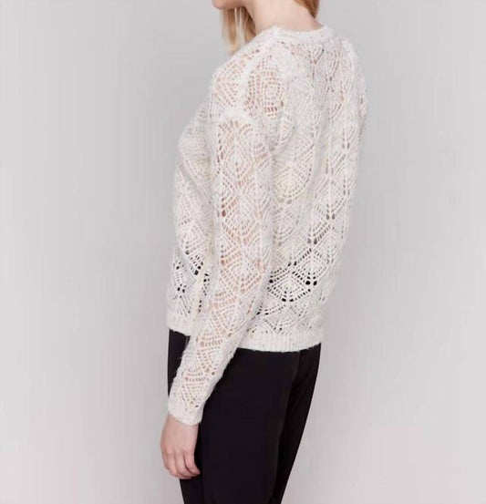 Charlie B - Long Sleeve Crew Neck Crochet