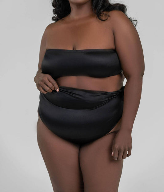 Good American - SATIN SIDE TIE CUT OUT SWIMSUIT