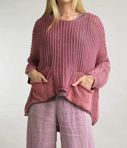 Tempo Paris - Washed Linen Pocket Sweater