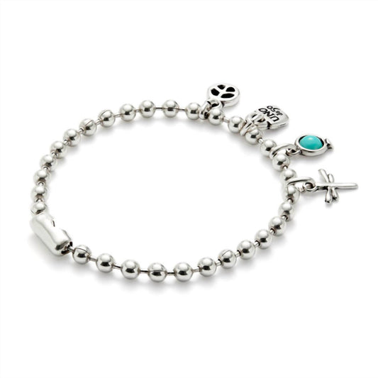 Unode50 - Silver-plated Beads And Charms Bracelet