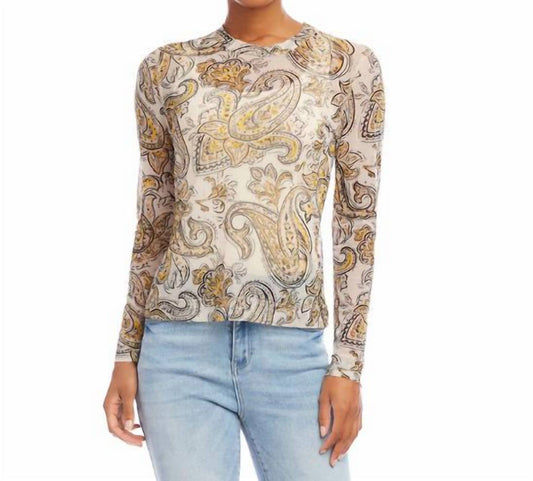 Karen Kane - Paisley Mesh Top
