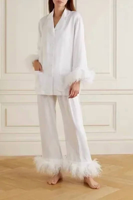 Plume - Feather Cuffs Pajamas