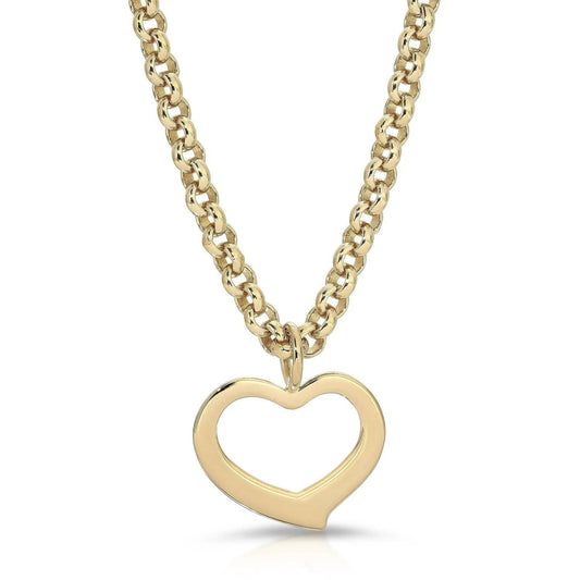 Eklexic - Women's Haley Open Heart Pendant Necklace