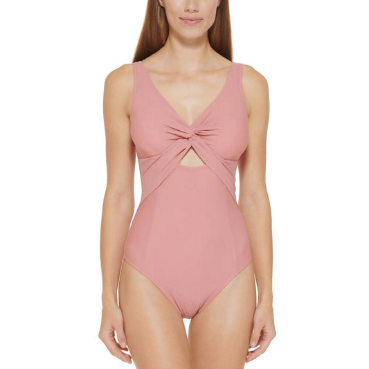 Dkny - Peek-a-boo Twist One Piece Swimsuit