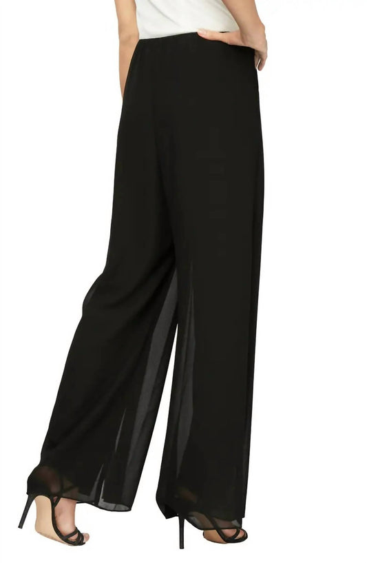 Alex Evenings - Full Length Straight Leg Pants With Slits