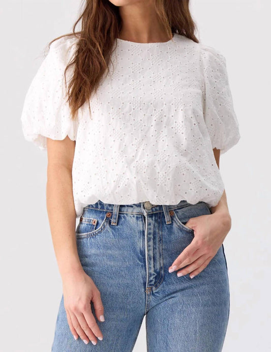 Greylin - Lisette Eyelet Cotton Blouse