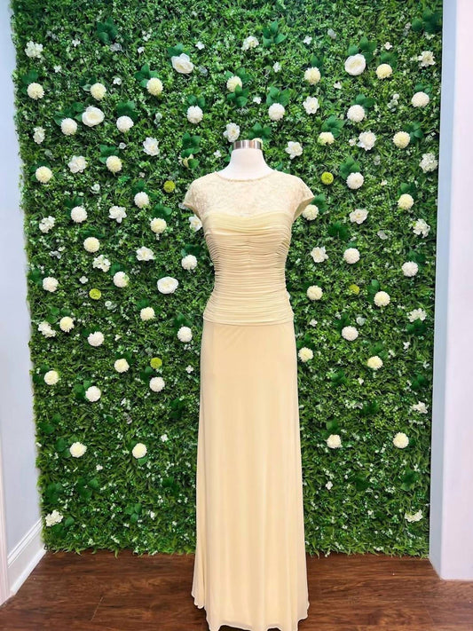 Montage By Mon Cheri - Women's Column Glittering Accents Gown