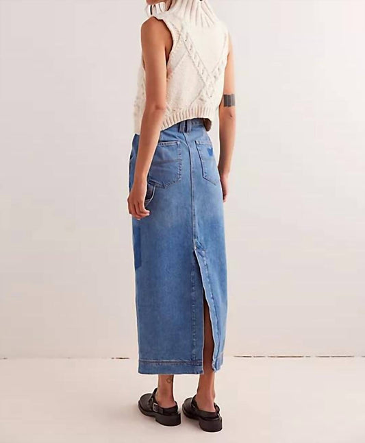 Free People - Francisco Denim Maxi Skirt