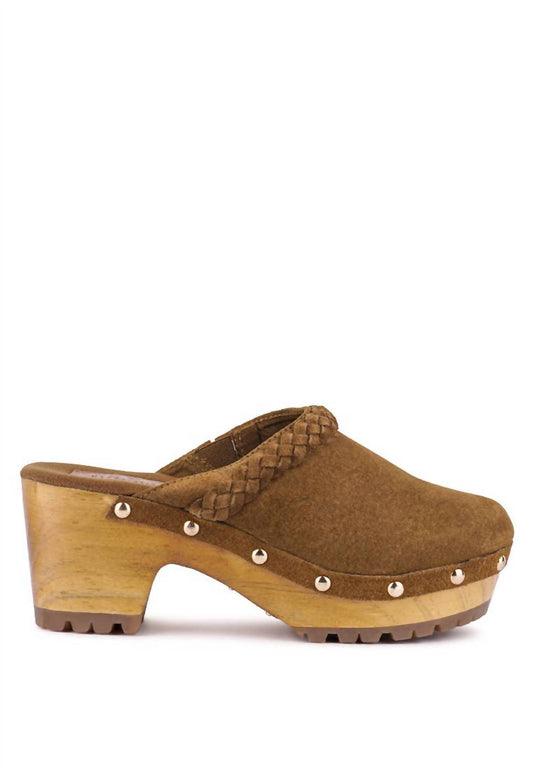 Rag Company - Women's Inca Fine Suede Leather Clogs