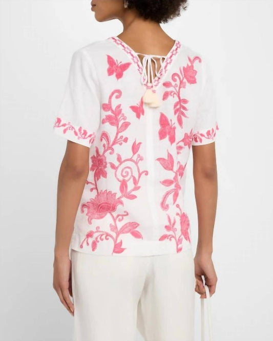 Johnny Was - V-NECK TIE BACK BLOUSE Alycia