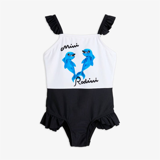 Mini Rodini - Girl's Dolphins Frill Swimsuit