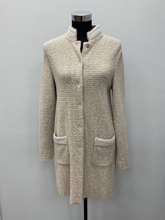 Anneclaire - LUREX TWEED WOOL SWEATER COAT