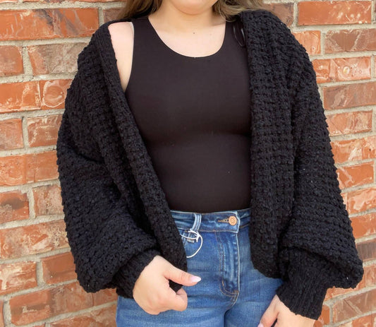 Cropped Long Sleeve Cardigan