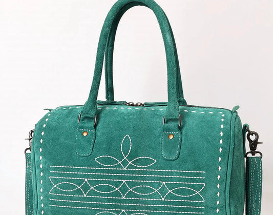 American Darling - Women's Boot Stitch Speedy Leather Bag