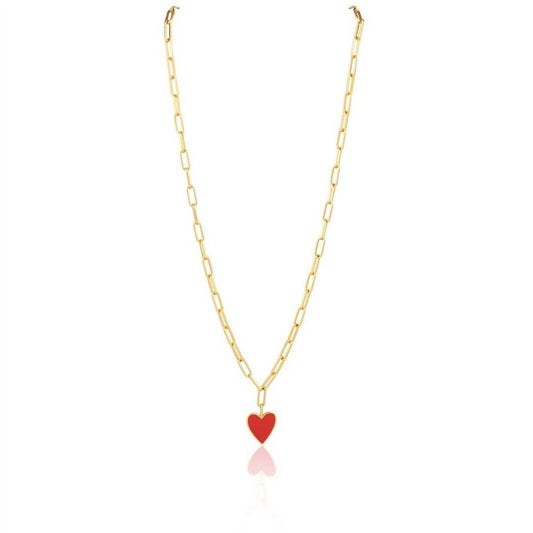 Sahira Jewelry Design - Women's Jamie Enamel Heart Necklace