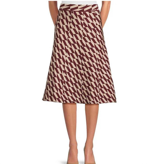 Lucy Paris - Katalina Geometric Knit Midi Skirt