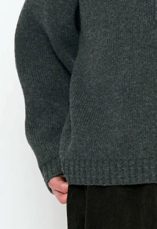 7115 By Szeki - Chunky Collared Recycled Wool Pullover