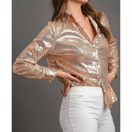 Umgee - Sequin Button Down Top