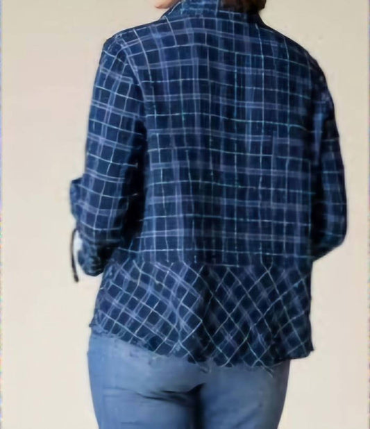 Habitat - Windowpane Ruched Sleeve Jacket