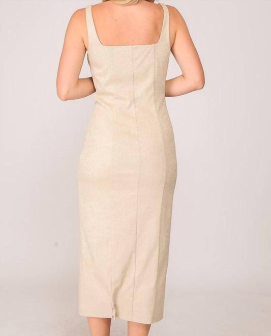 Lumiere - Isla Button Front Midi Dress