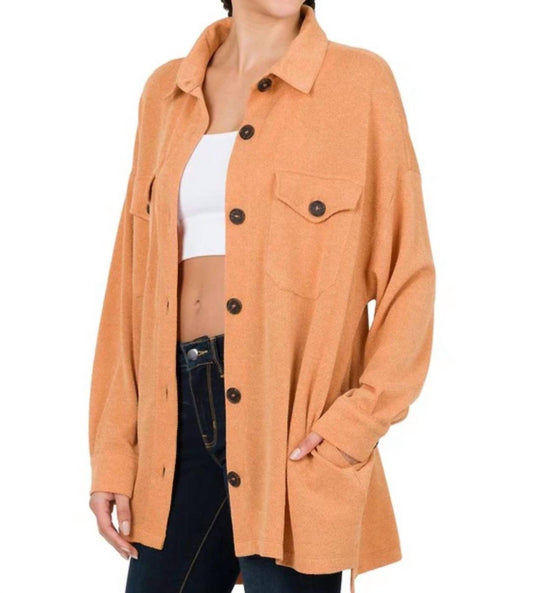 Zenana - Button Down Shacket