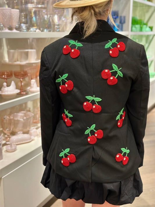 Tiana - Women Custom Blazer With Cherries