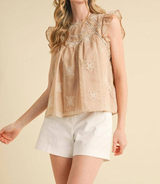 &Merci - Morning Sun Eyelet Top