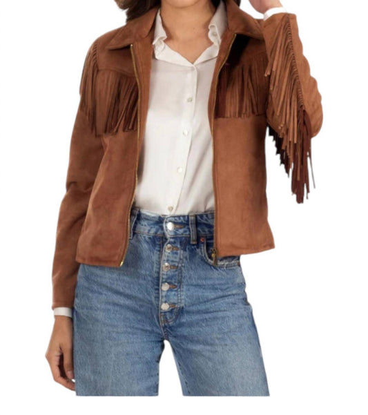 Wrangler - Fringe Faux-Suede Jacket