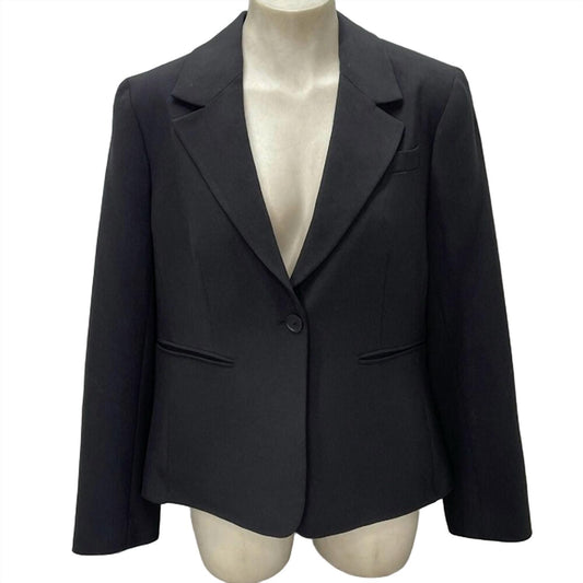 Argent - Women's Schoolboy Textured Crepe Blazer