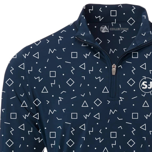 Swingjuice - Men's Golf Memphis Geometric Quarter Zip Sweatshirt