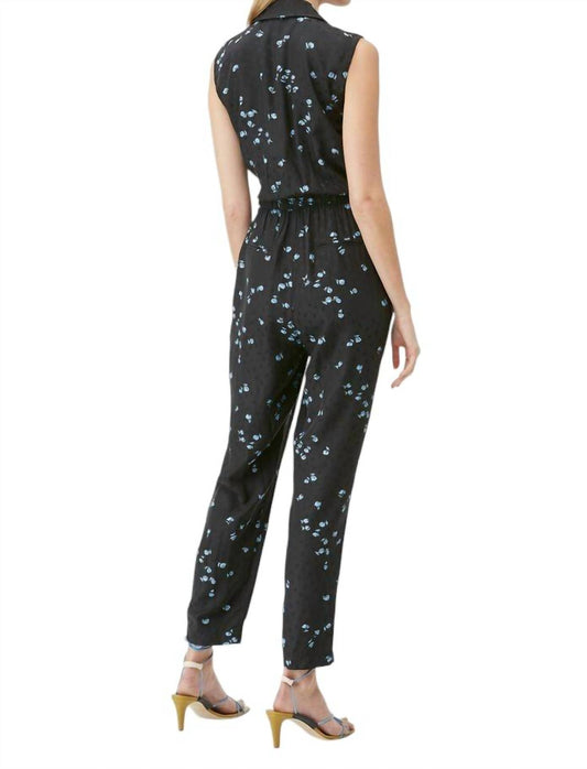 Rebecca Taylor - Tailored Leandra Fleur Silk Tie Waist Jumpsuit