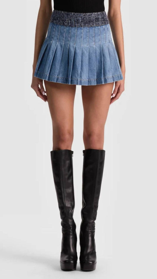 Alice + Olivia - Mera Denim Mini Skirt