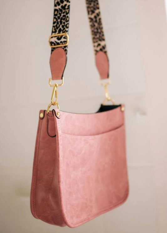 Pretty Simple - Women's Crossbody Bag With Leopard Canvas Strap