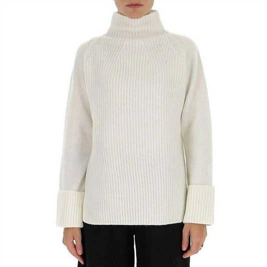 Vince - Funnel Neck Long Sleeve Rolled Cuffs 100% Wool