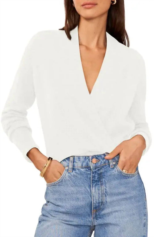 1.State - Cross Front Wrap Sweater